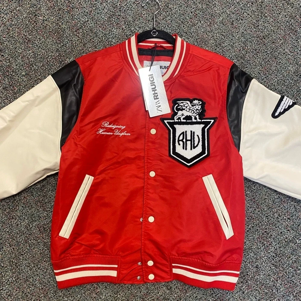 NWT ZARA X RHUIGI LIMITED EDITION LEATHER BOMBER JACKET